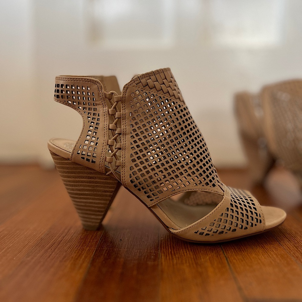Vince Camino Nubuck Suede Heel Booties | Size 10
